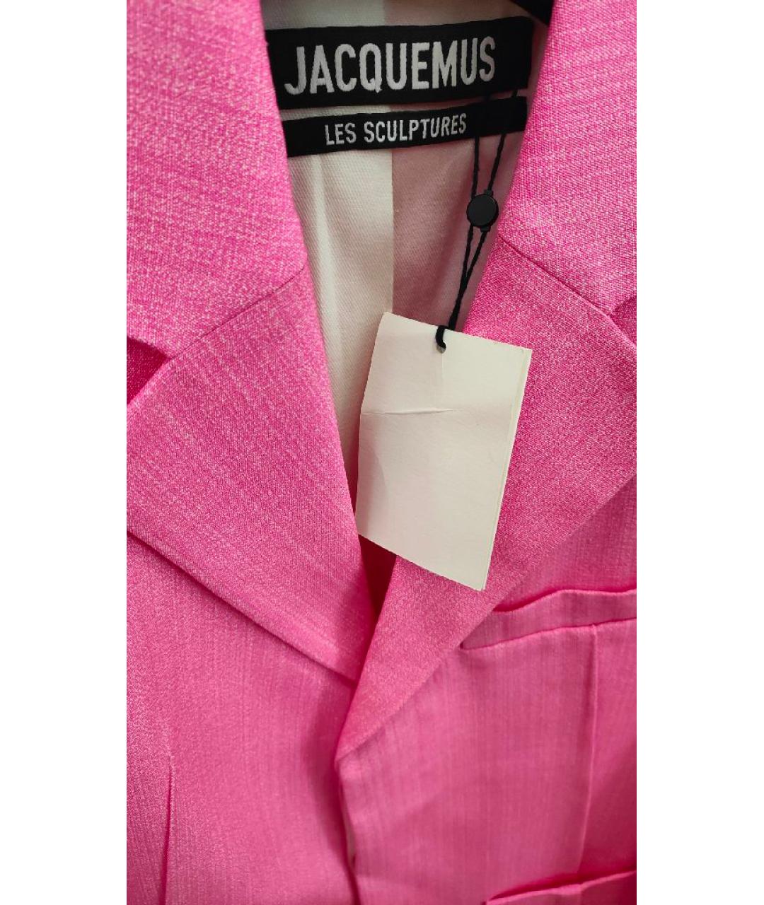 JACQUEMUS Розовый вискозный жакет/пиджак, фото 3