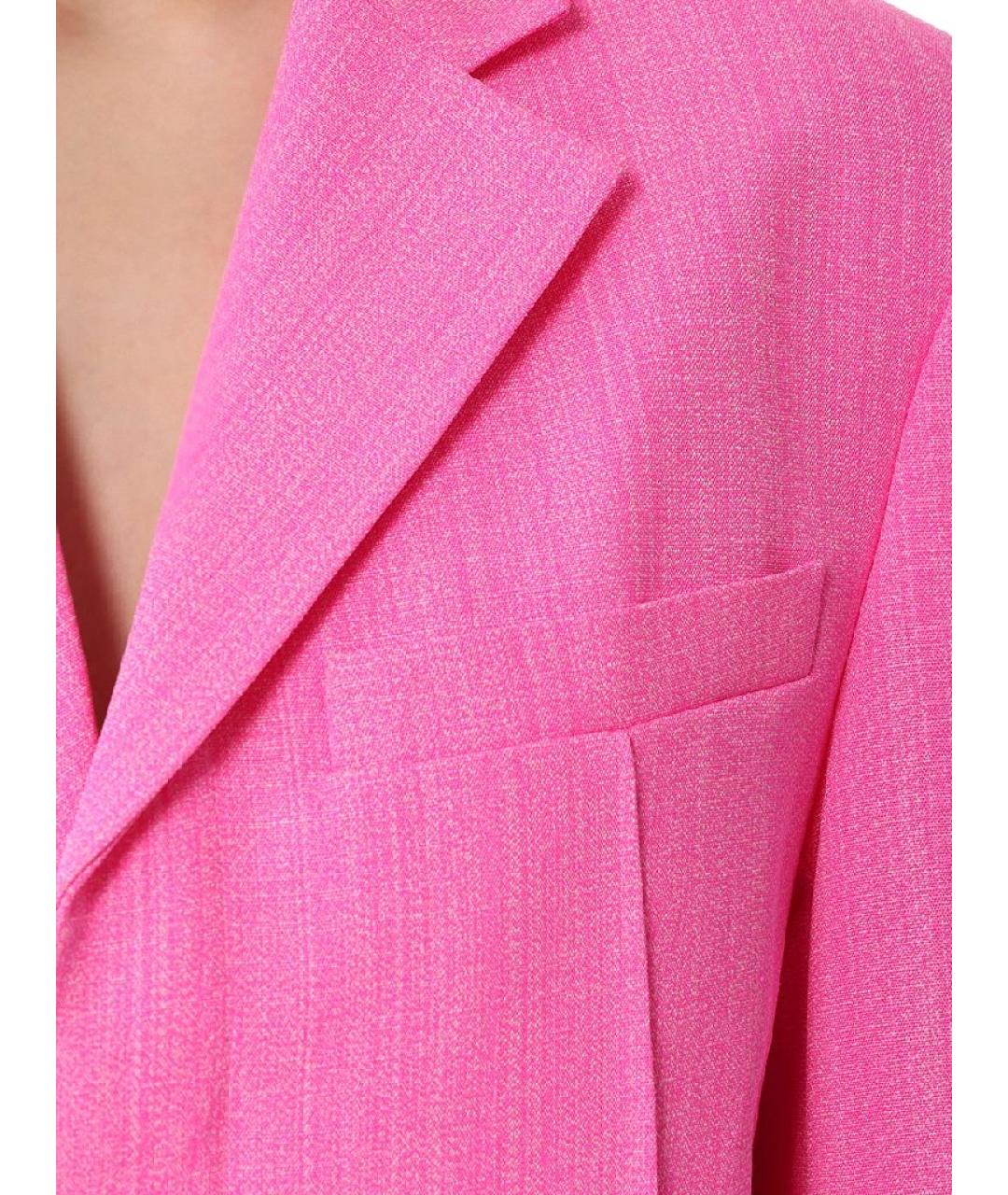 JACQUEMUS Розовый вискозный жакет/пиджак, фото 7