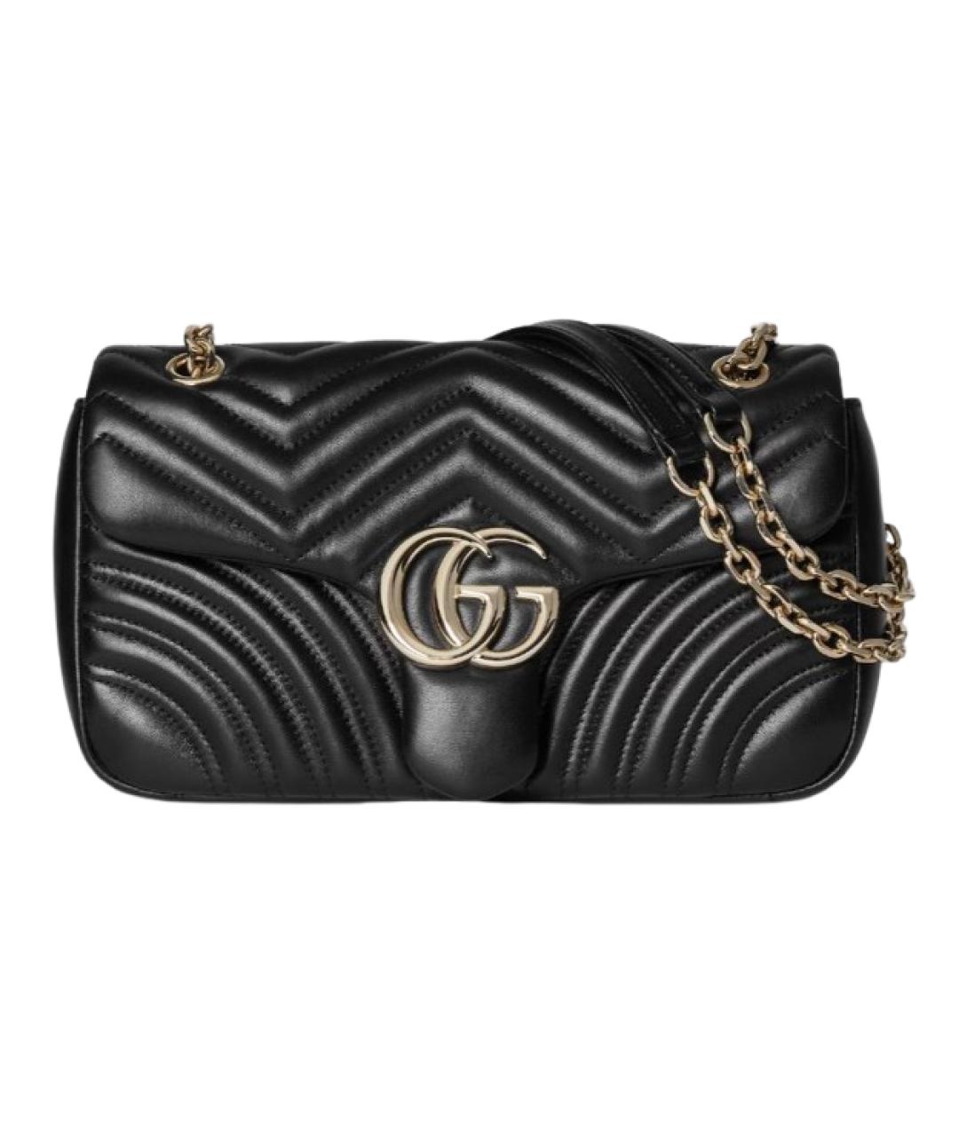 GUCCI Черная кожаная сумка через плечо, фото 1