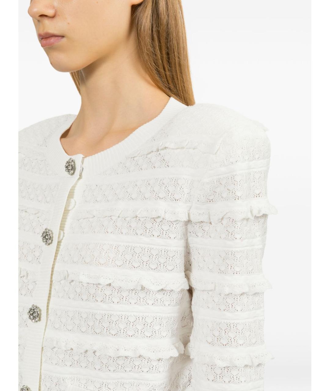 SELF-PORTRAIT Белый вискозный кардиган, фото 2