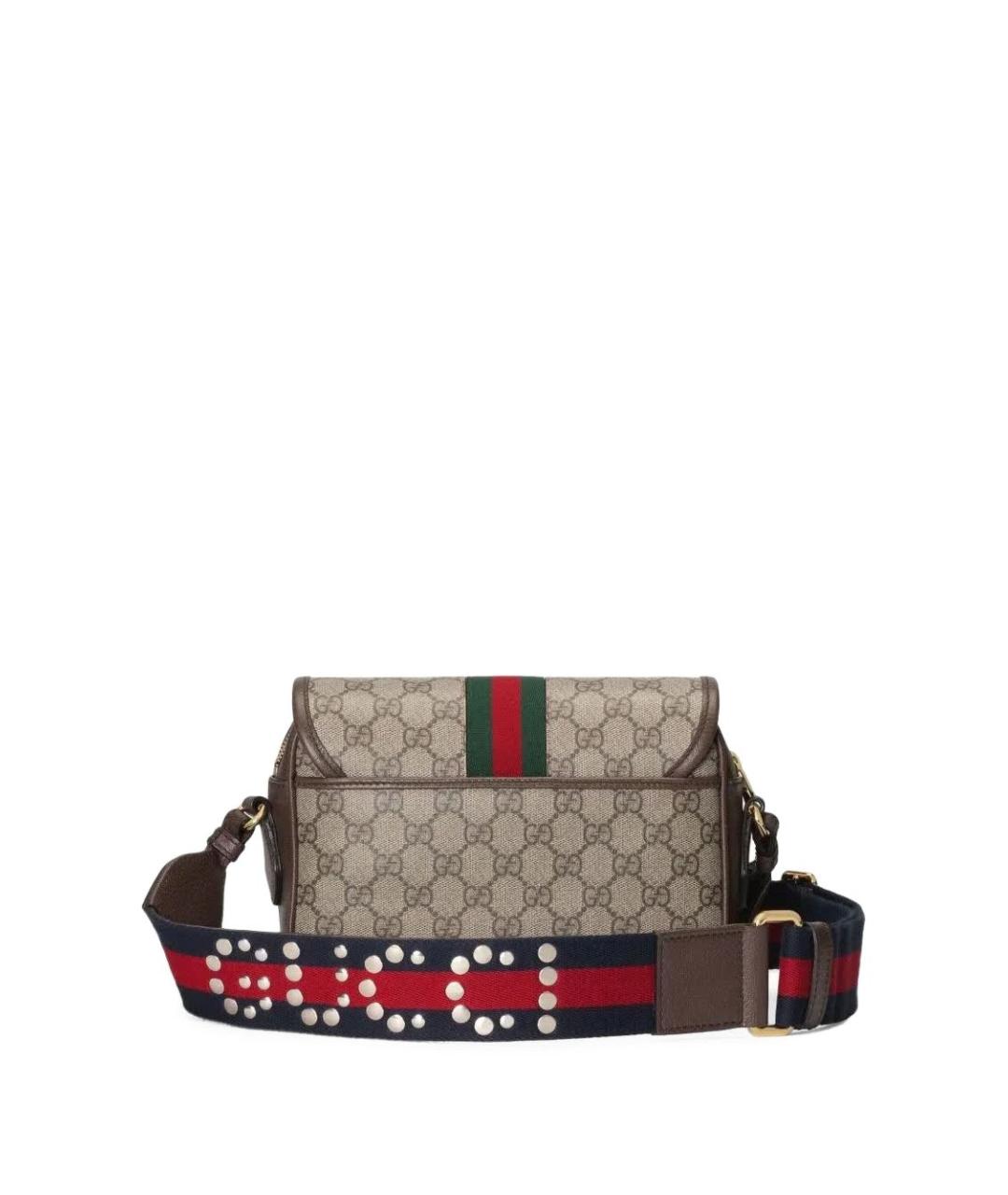 GUCCI Бежевая тканевая сумка через плечо, фото 4