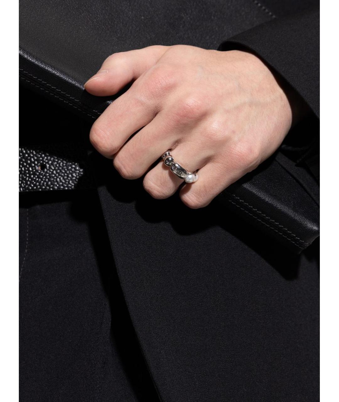 ALEXANDER MCQUEEN Серебряное металлическое кольцо, фото 2