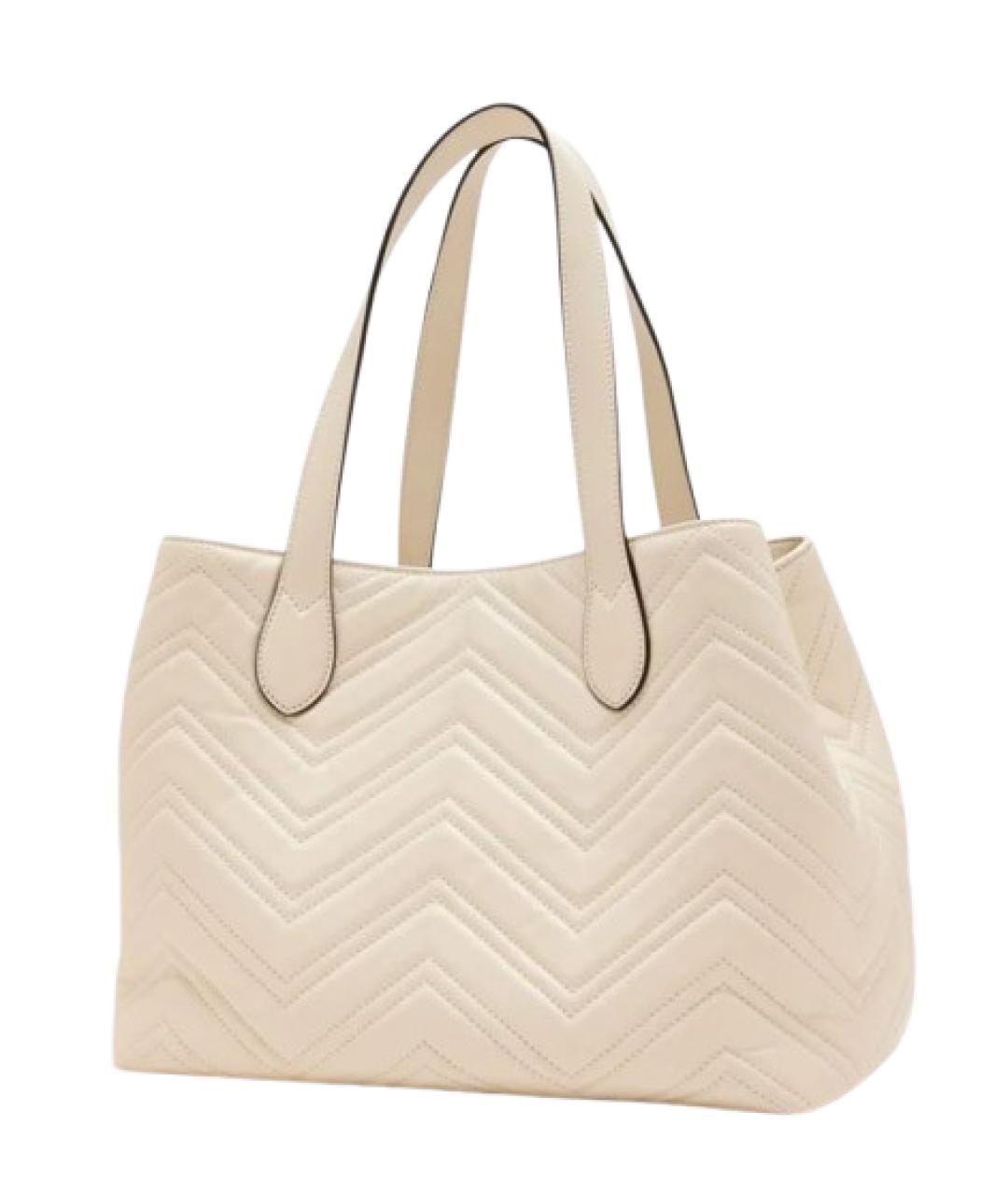 GUCCI Бежевая кожаная сумка тоут, фото 2