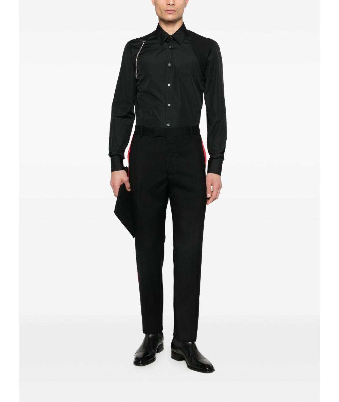 ALEXANDER MCQUEEN Черная хлопковая классическая рубашка, фото 2