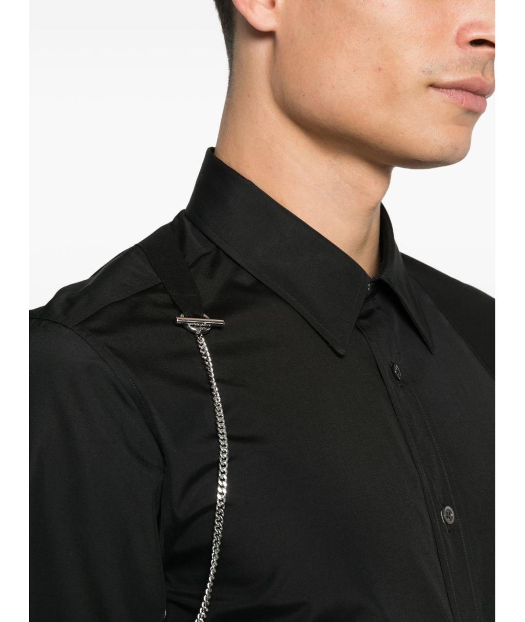ALEXANDER MCQUEEN Черная хлопковая классическая рубашка, фото 3