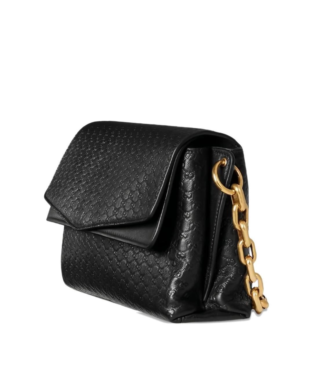 GUCCI Черная кожаная сумка через плечо, фото 4