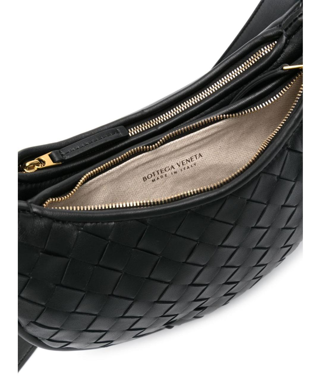 BOTTEGA VENETA Черная сумка через плечо, фото 5