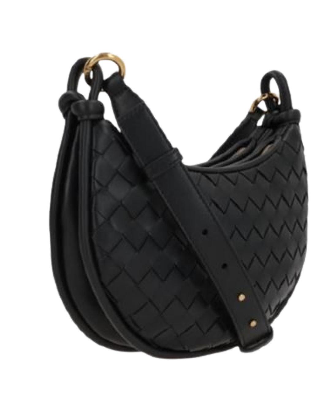 BOTTEGA VENETA Черная сумка через плечо, фото 2