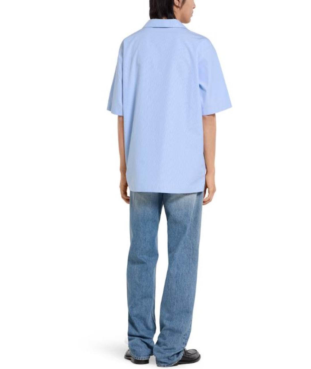 GUCCI Голубая хлопковая классическая рубашка, фото 2