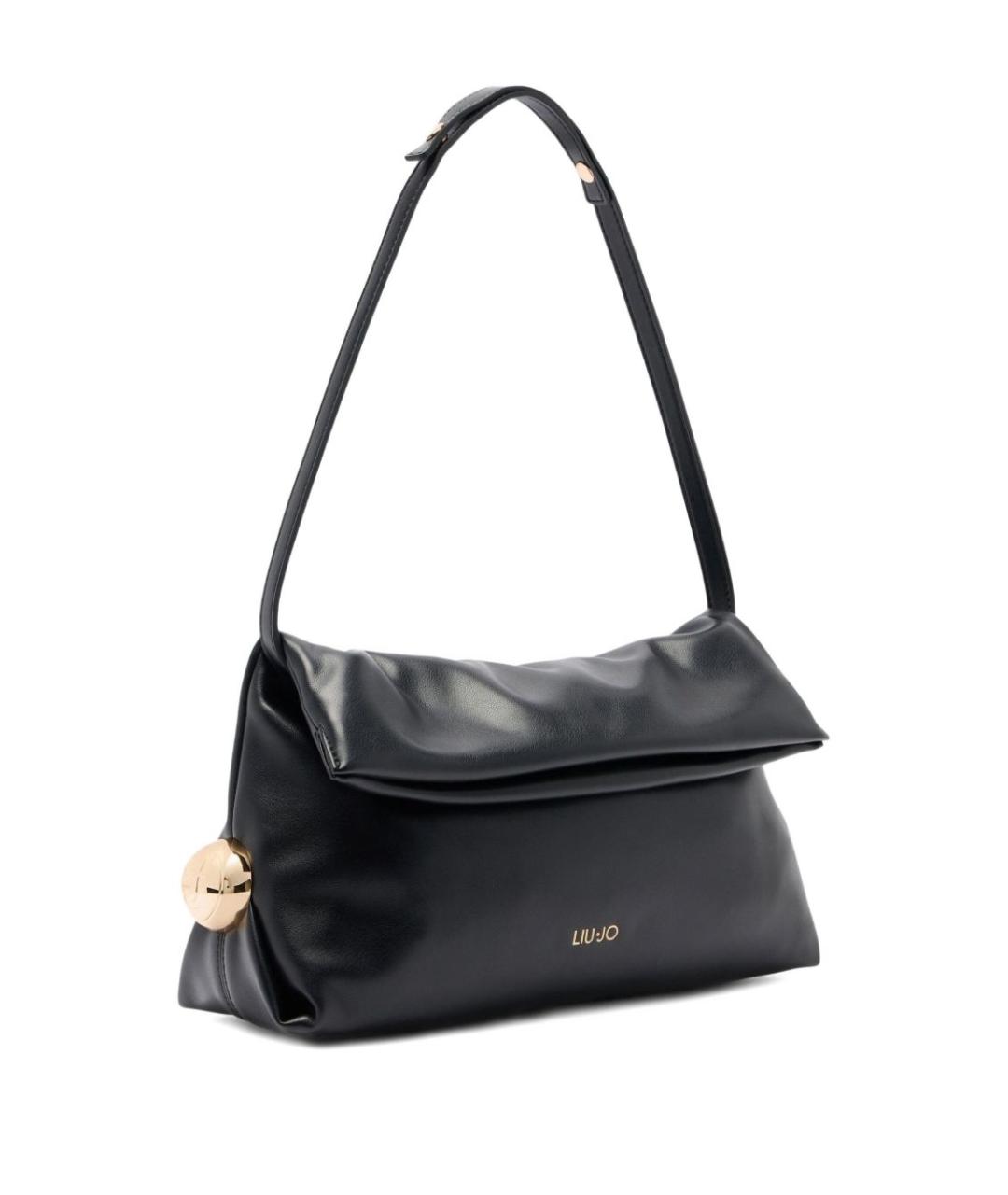 LIU JO Черная сумка через плечо из искусственной кожи, фото 2