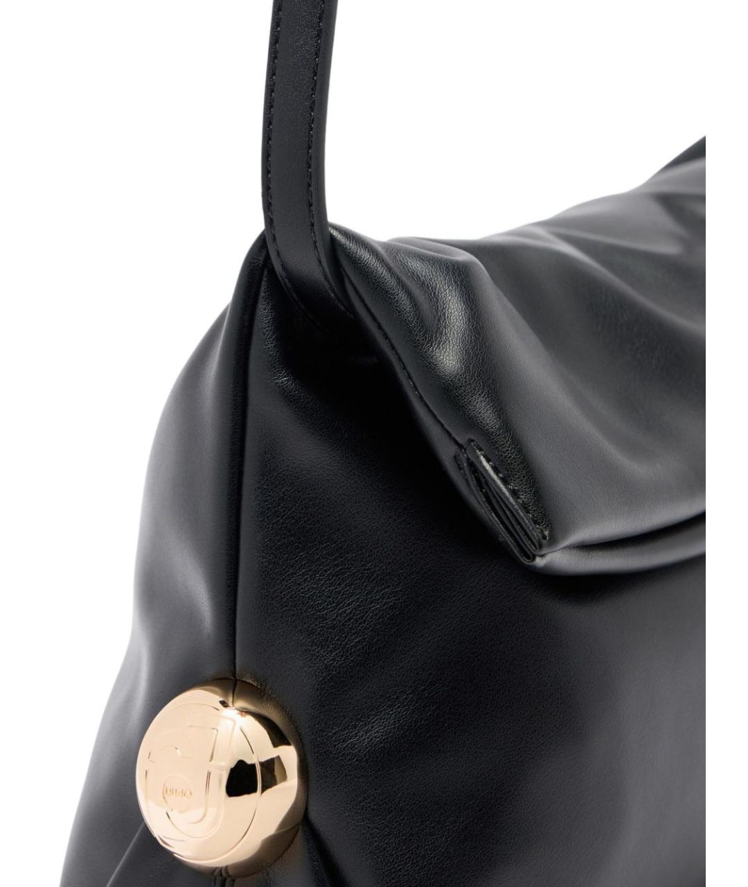 LIU JO Черная сумка через плечо из искусственной кожи, фото 4