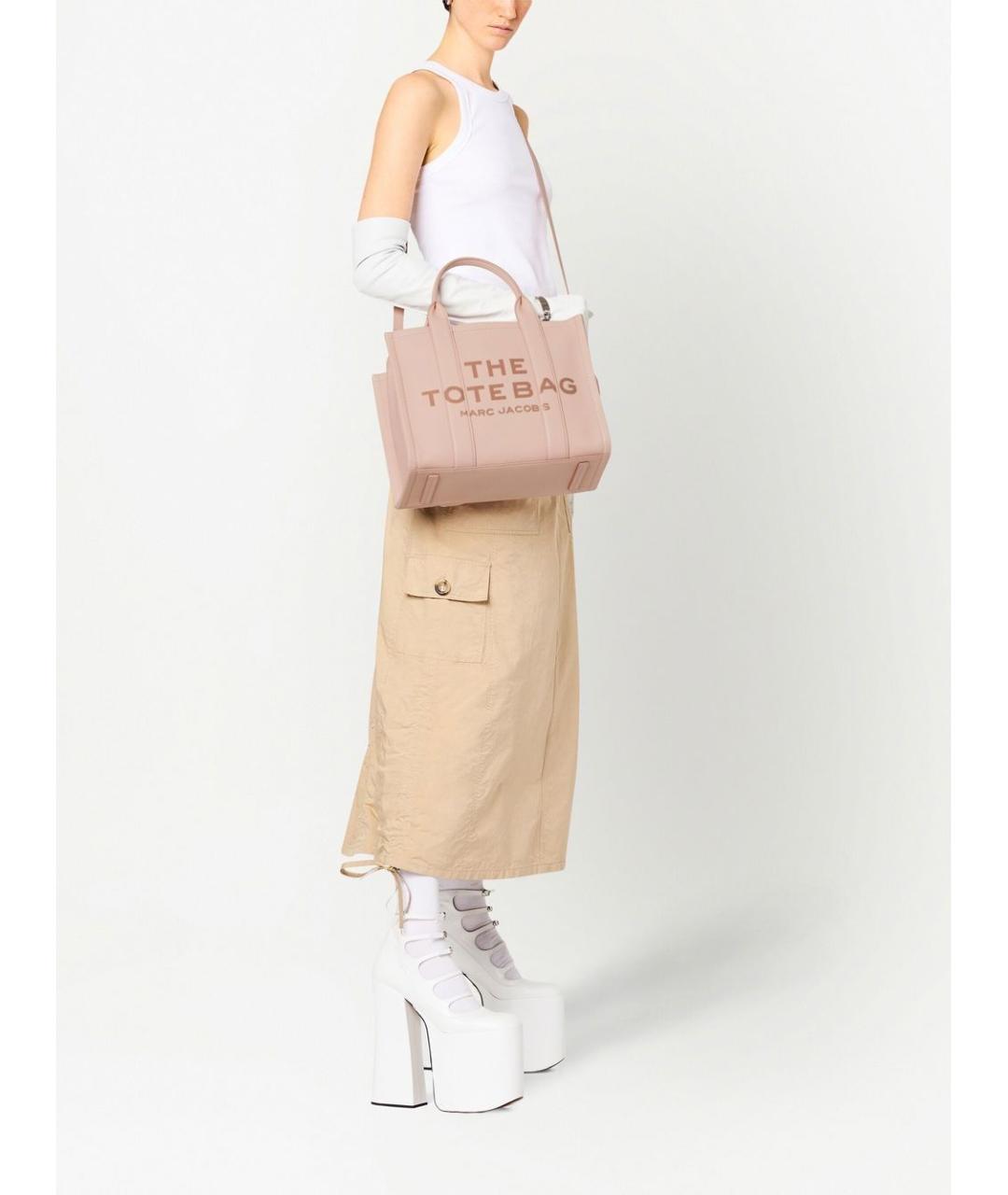 MARC JACOBS Розовая кожаная сумка тоут, фото 6