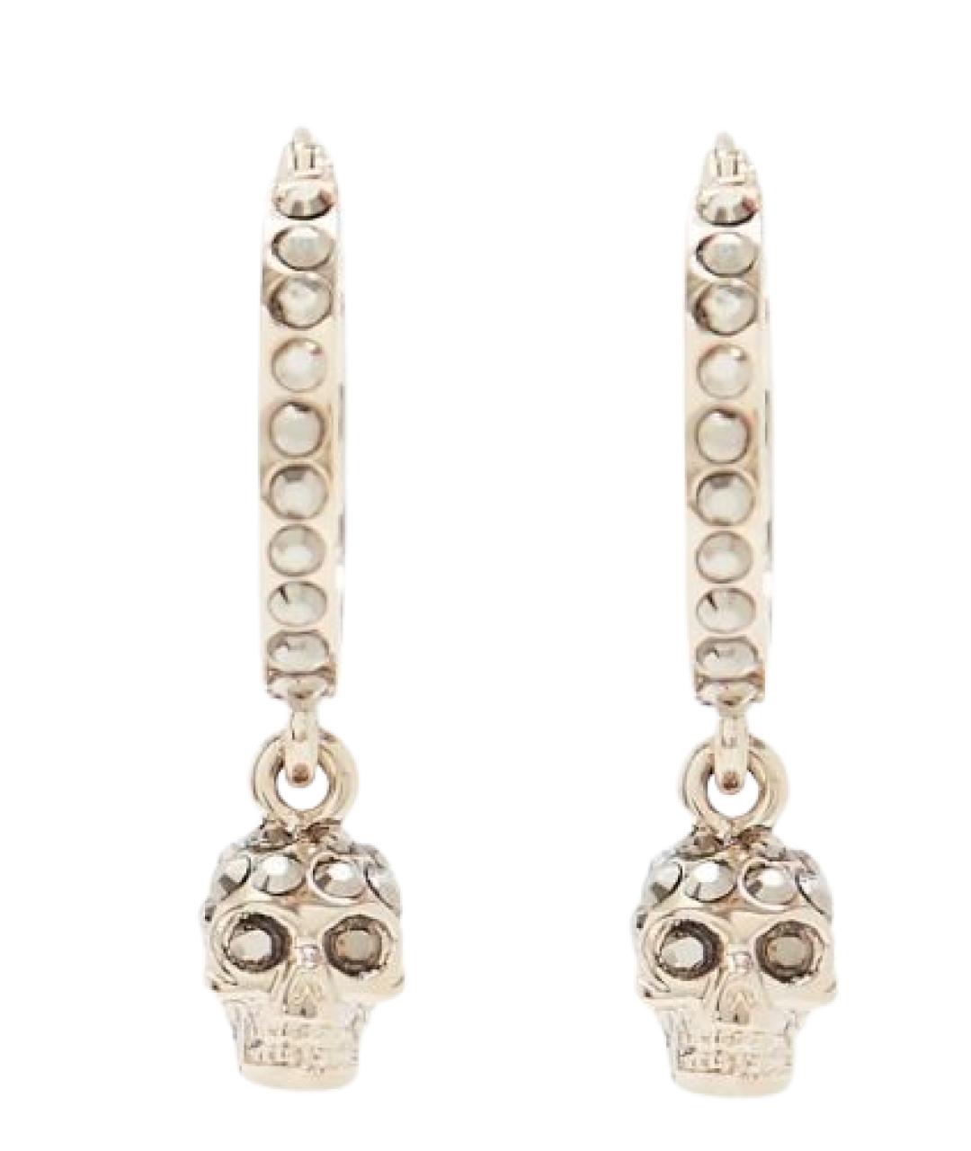 ALEXANDER MCQUEEN Золотые металлические серьги, фото 1