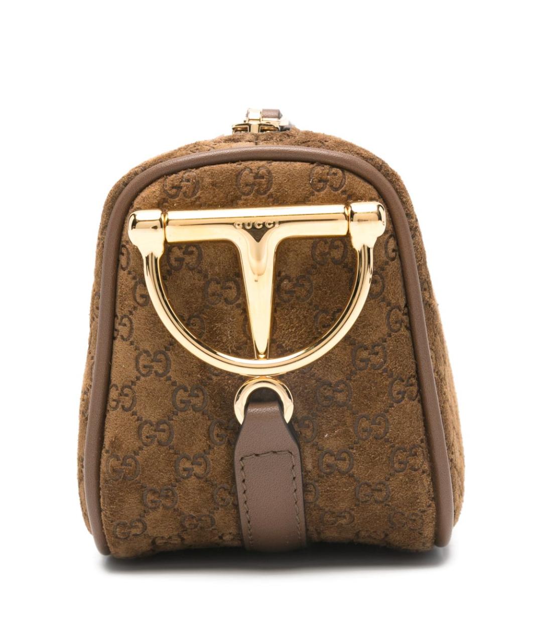 GUCCI Коричневая замшевая сумка через плечо, фото 7