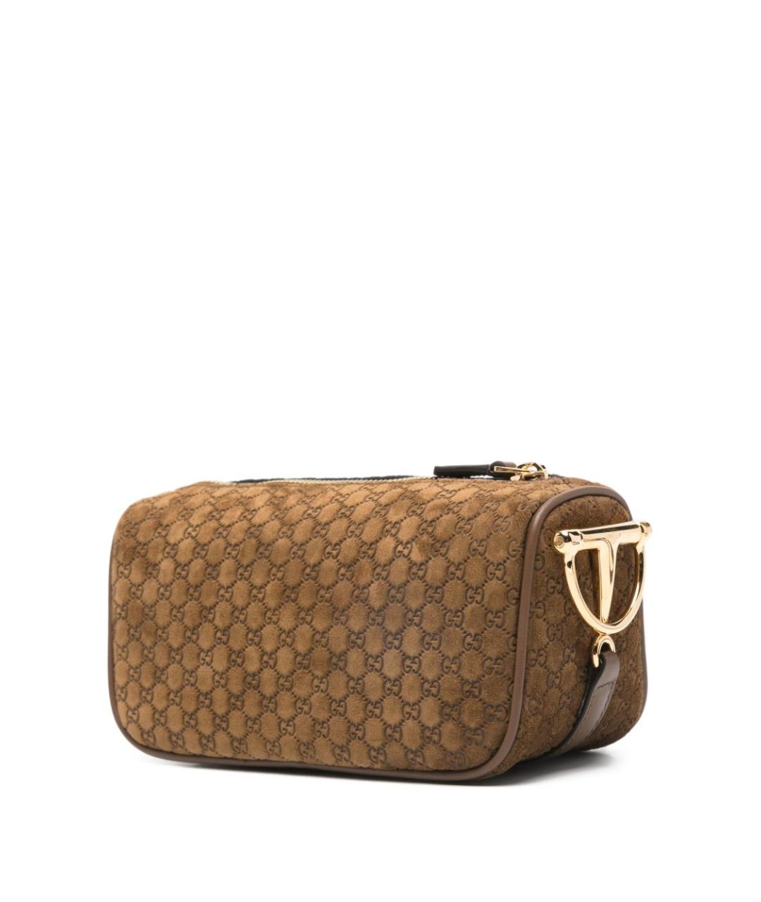 GUCCI Коричневая замшевая сумка через плечо, фото 6