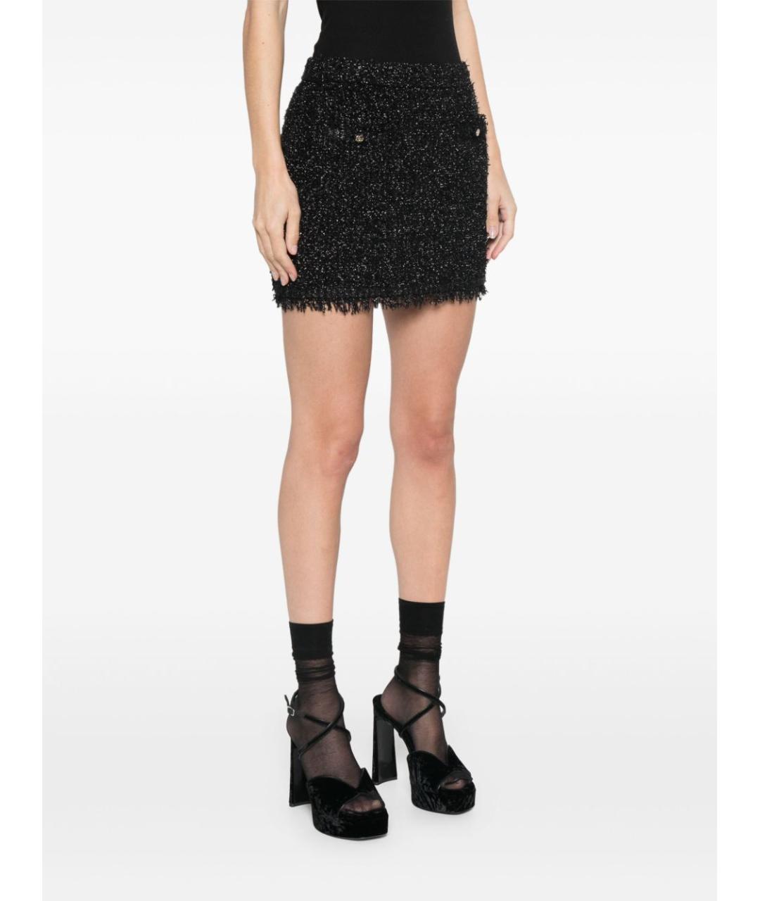 GUCCI Черная вискозная юбка мини, фото 6