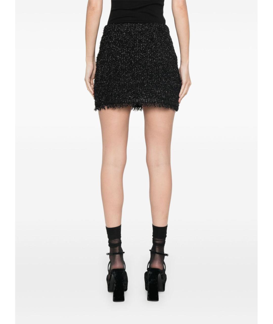 GUCCI Черная вискозная юбка мини, фото 5