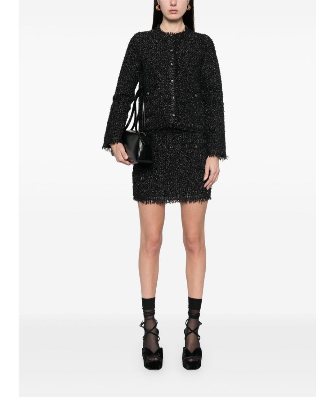 GUCCI Черная вискозная юбка мини, фото 4