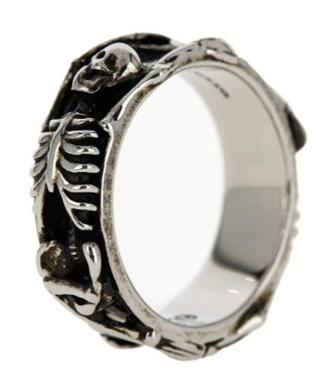 ALEXANDER MCQUEEN Черное латунное кольцо, фото 2