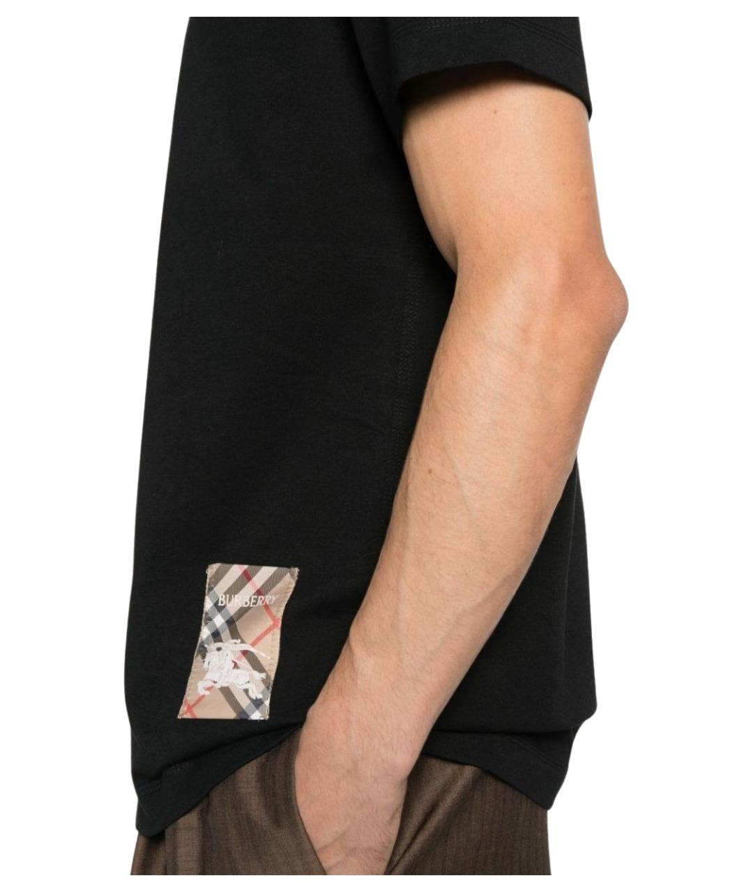 BURBERRY Черная футболка, фото 2