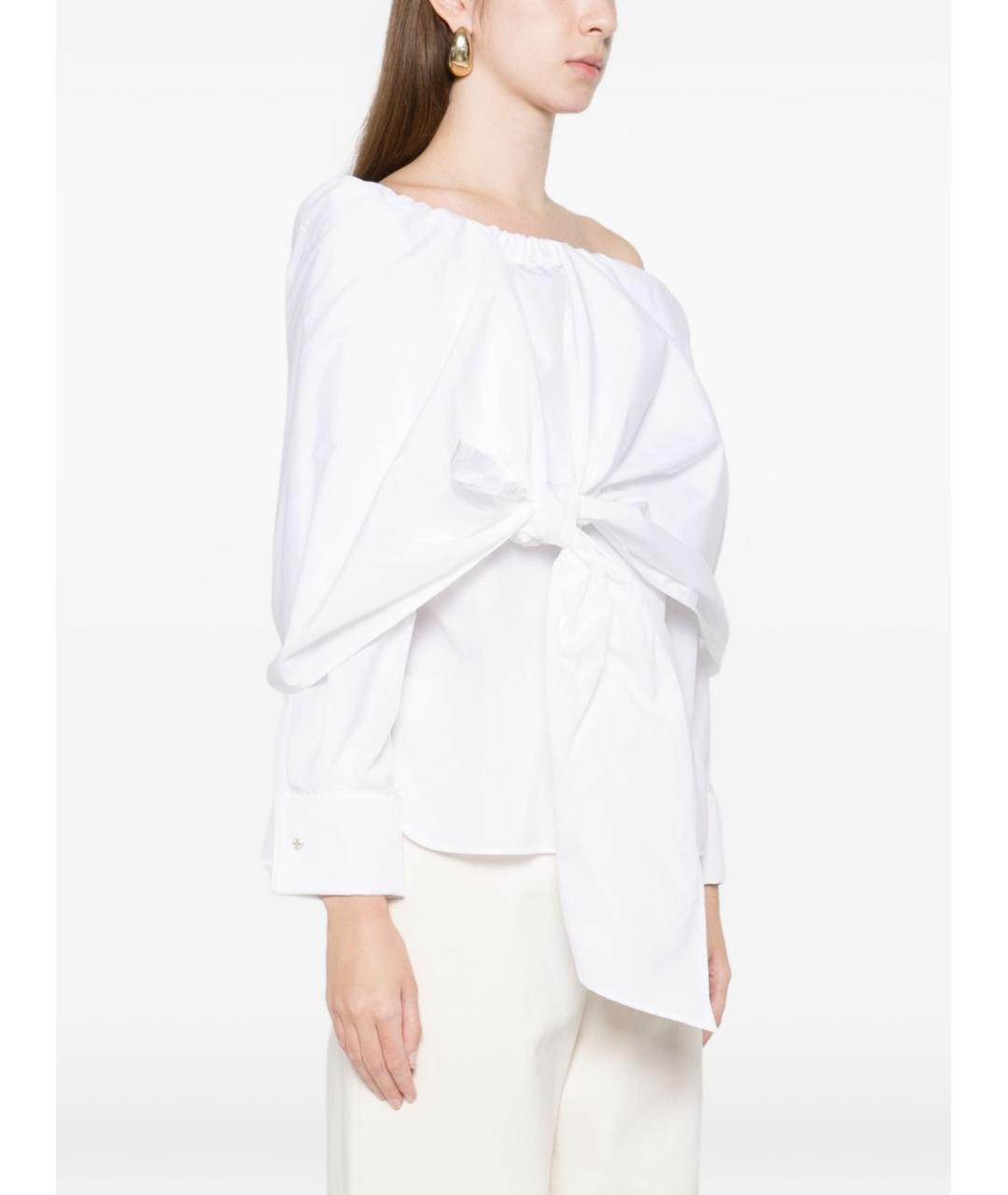 MAX MARA Белая хлопковая рубашка, фото 3