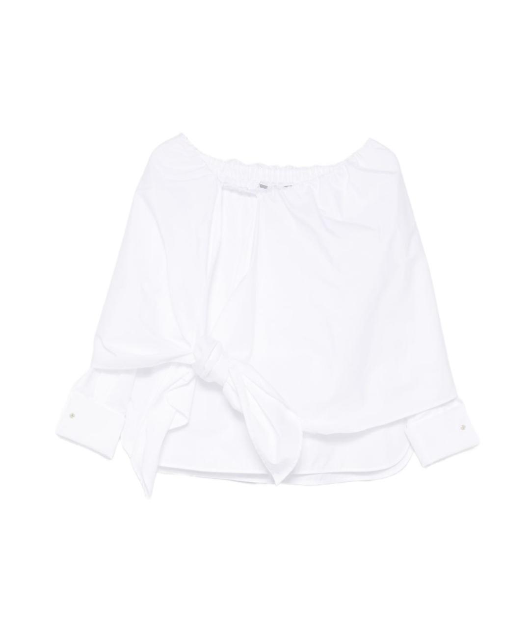 MAX MARA Белая хлопковая рубашка, фото 1