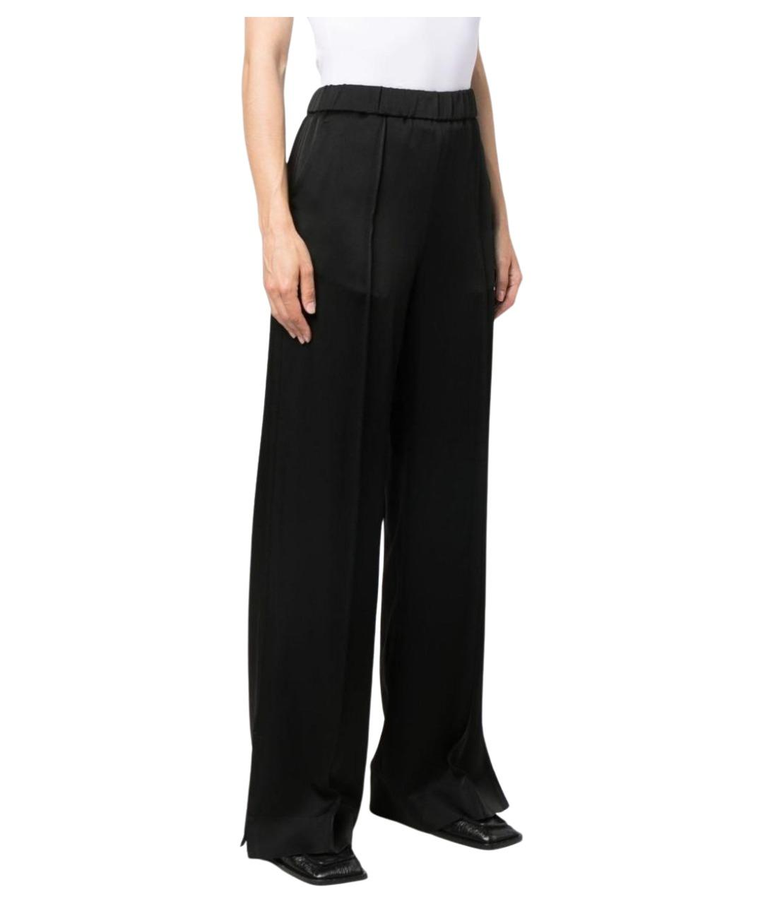 JIL SANDER Черные ацетатные прямые брюки, фото 3