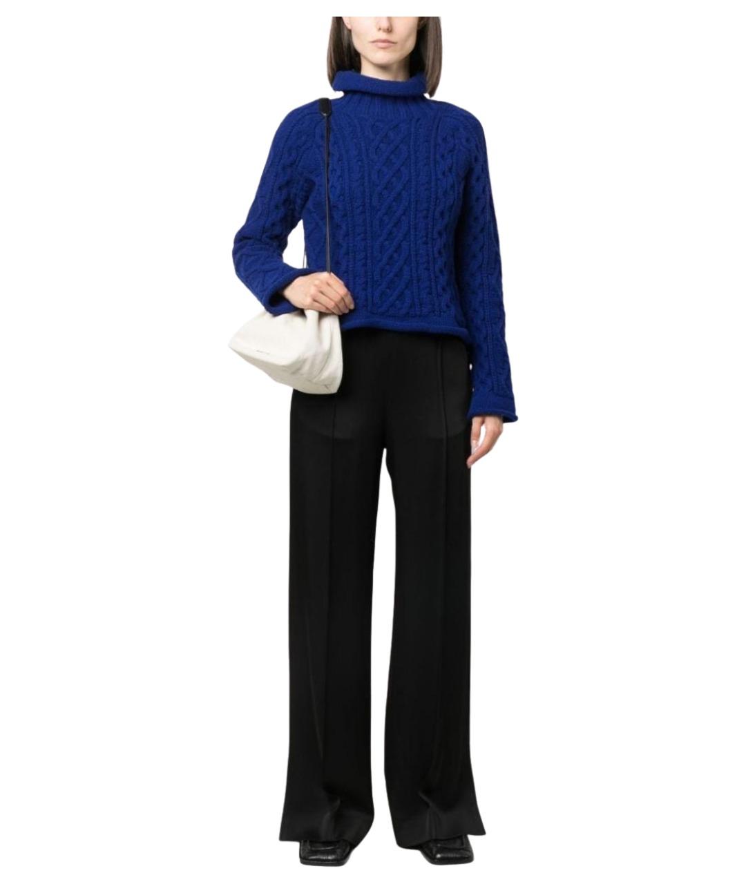 JIL SANDER Черные ацетатные прямые брюки, фото 5
