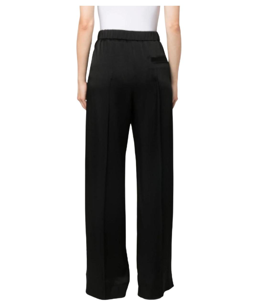 JIL SANDER Черные ацетатные прямые брюки, фото 2