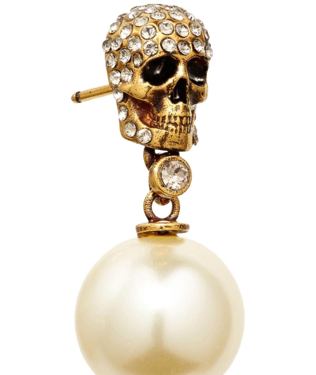 ALEXANDER MCQUEEN Золотые металлические серьги, фото 3