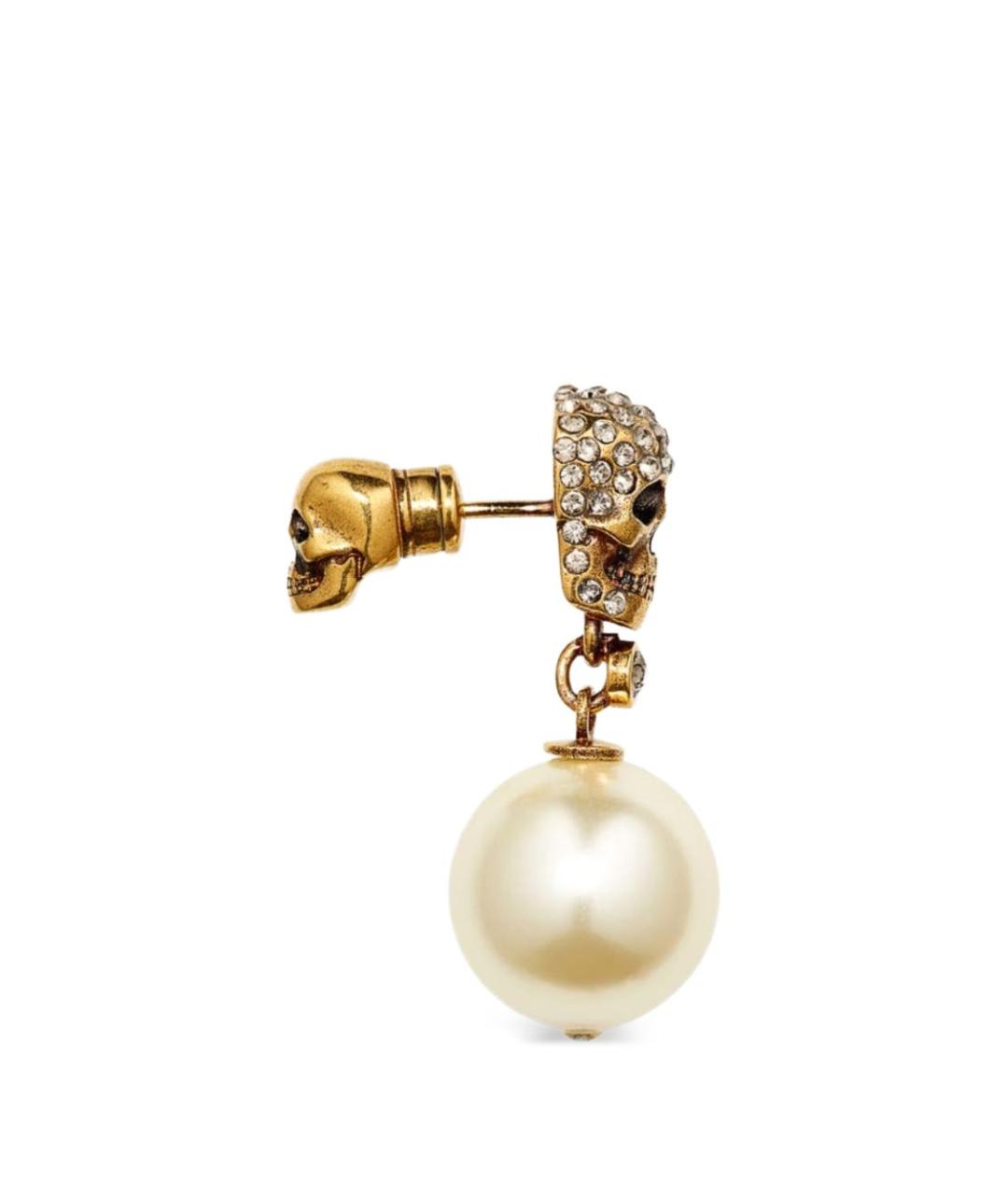 ALEXANDER MCQUEEN Золотые металлические серьги, фото 4