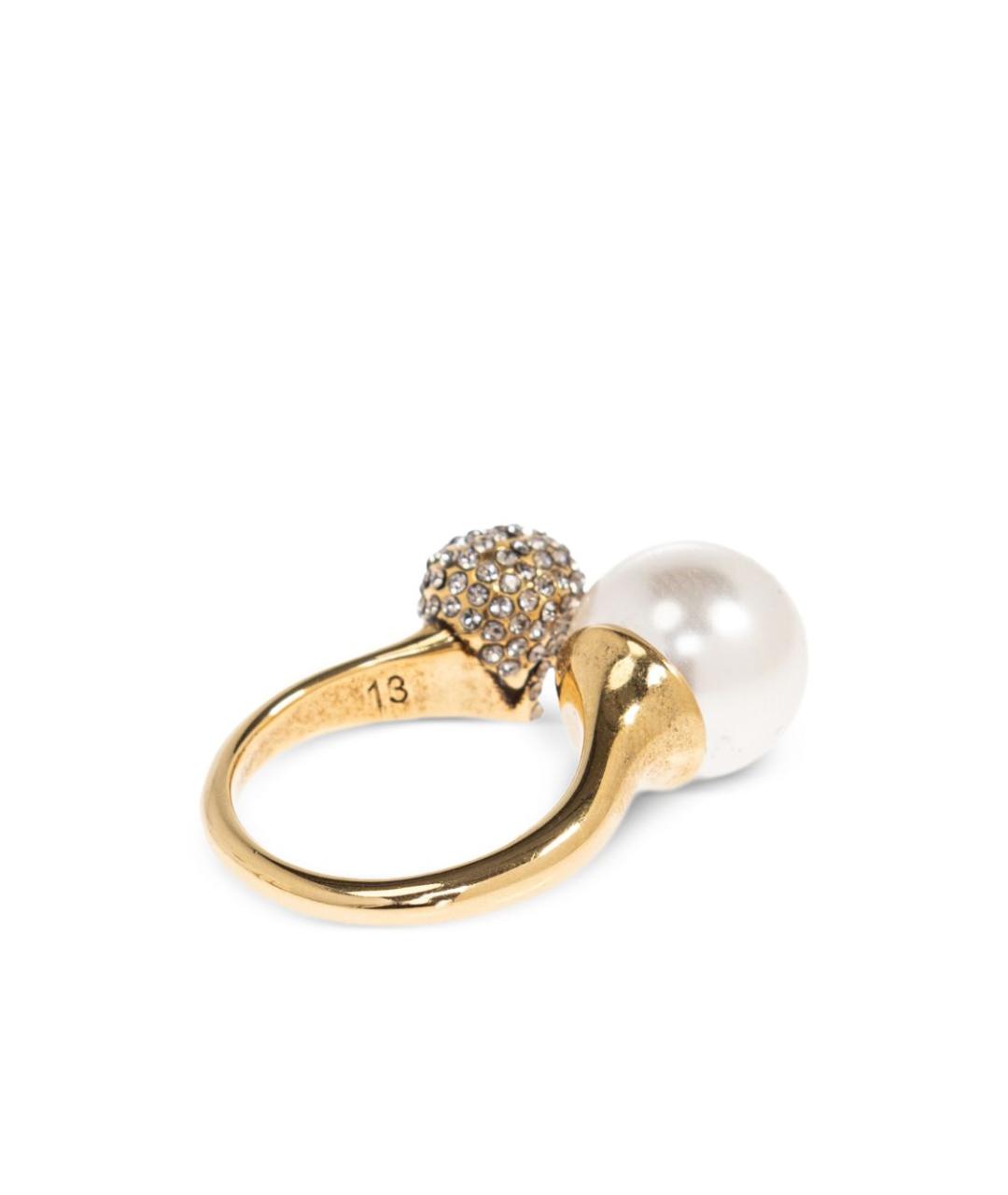 ALEXANDER MCQUEEN Золотое металлическое кольцо, фото 3