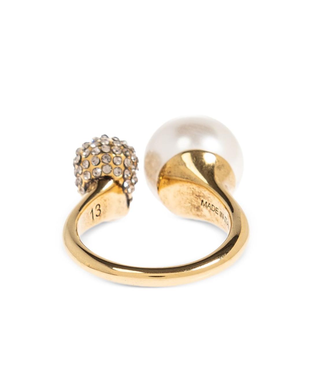 ALEXANDER MCQUEEN Золотое металлическое кольцо, фото 4