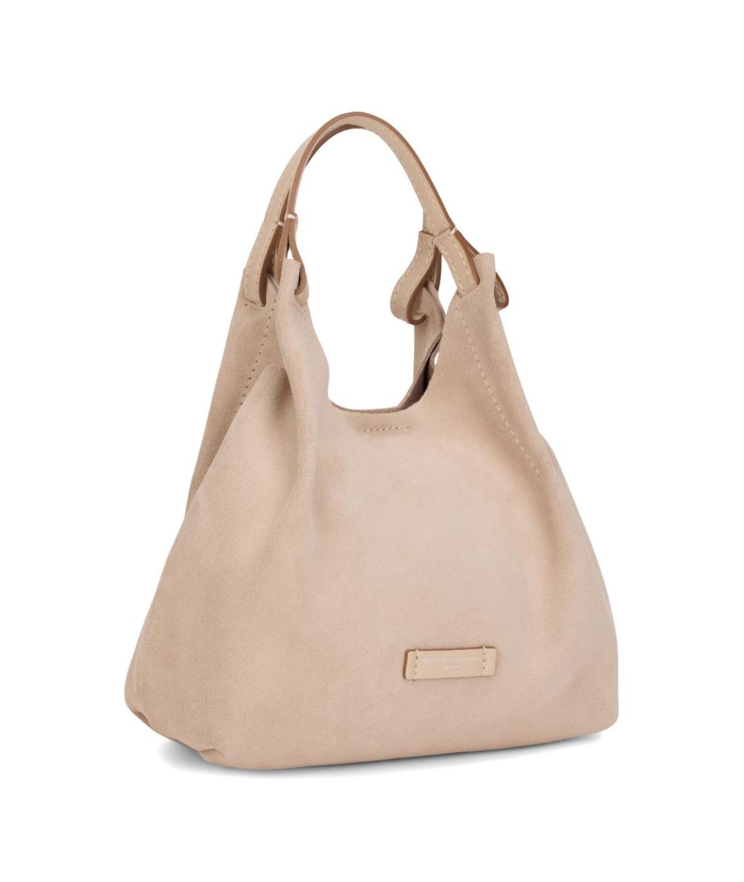 Gianni Chiarini Бежевая замшевая сумка тоут, фото 4