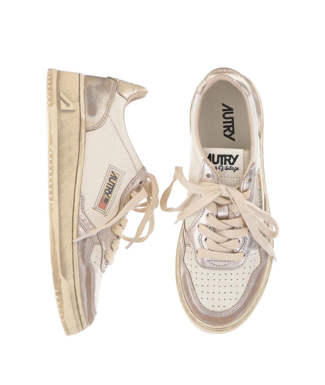 AUTRY Бежевые кожаные кеды, фото 3
