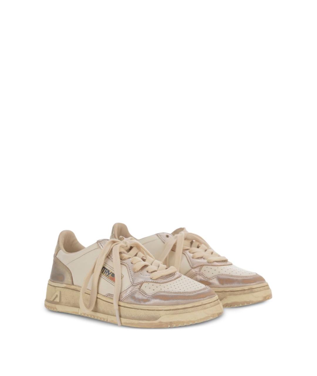 AUTRY Бежевые кожаные кеды, фото 2