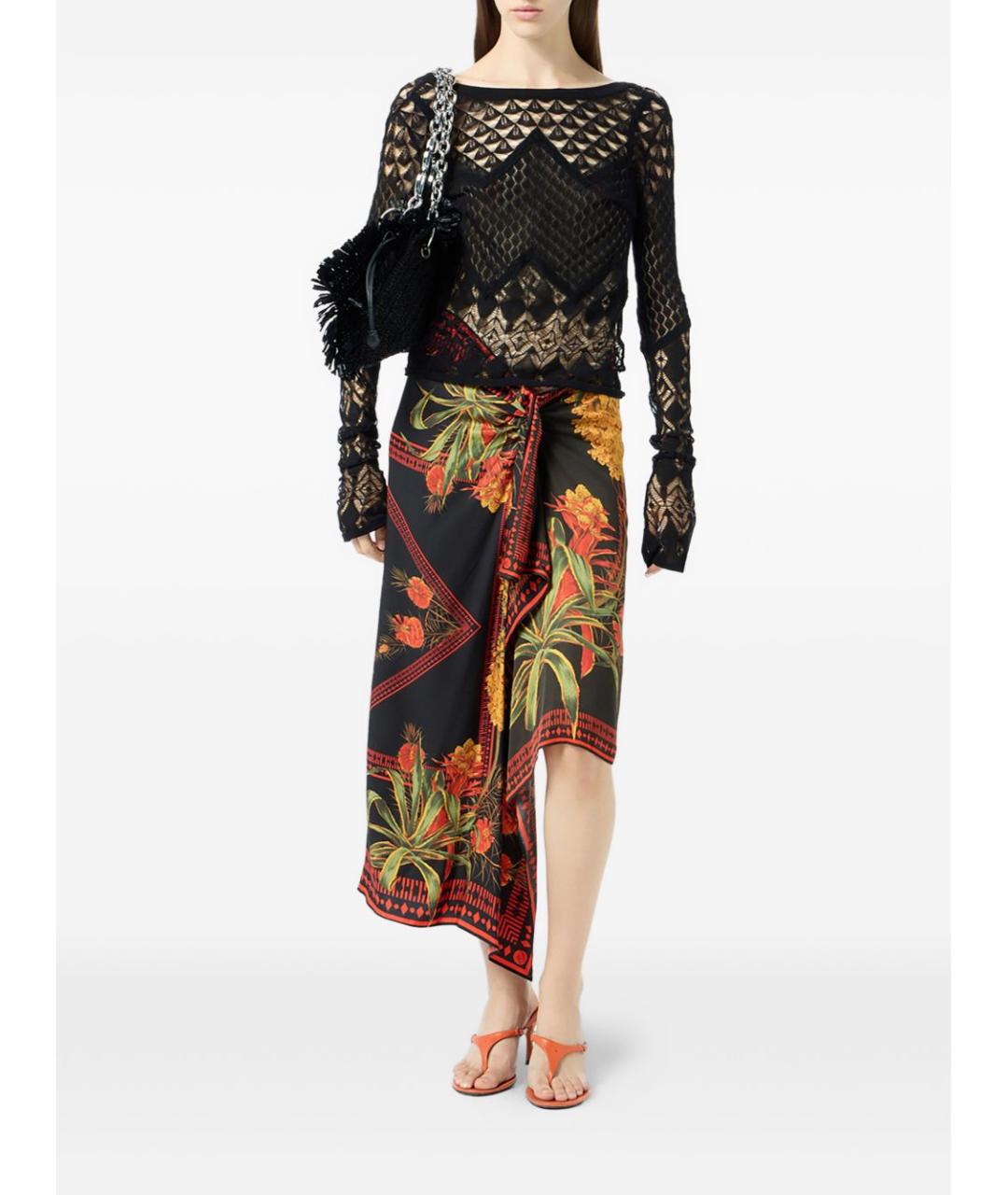 BLUMARINE Мульти вискозная юбка миди, фото 2