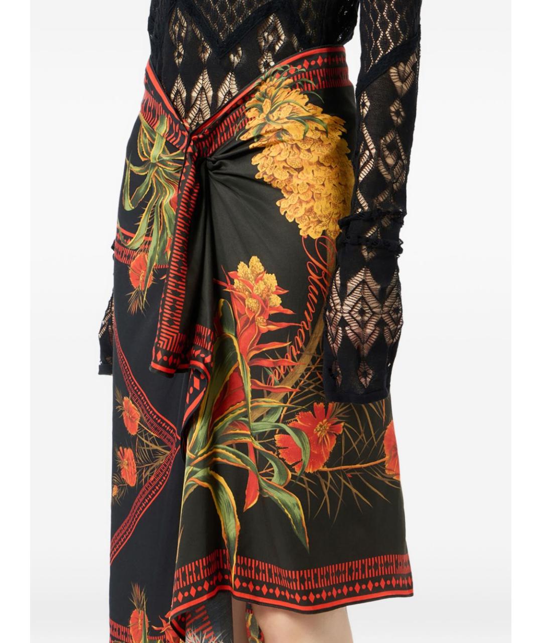 BLUMARINE Мульти вискозная юбка миди, фото 3