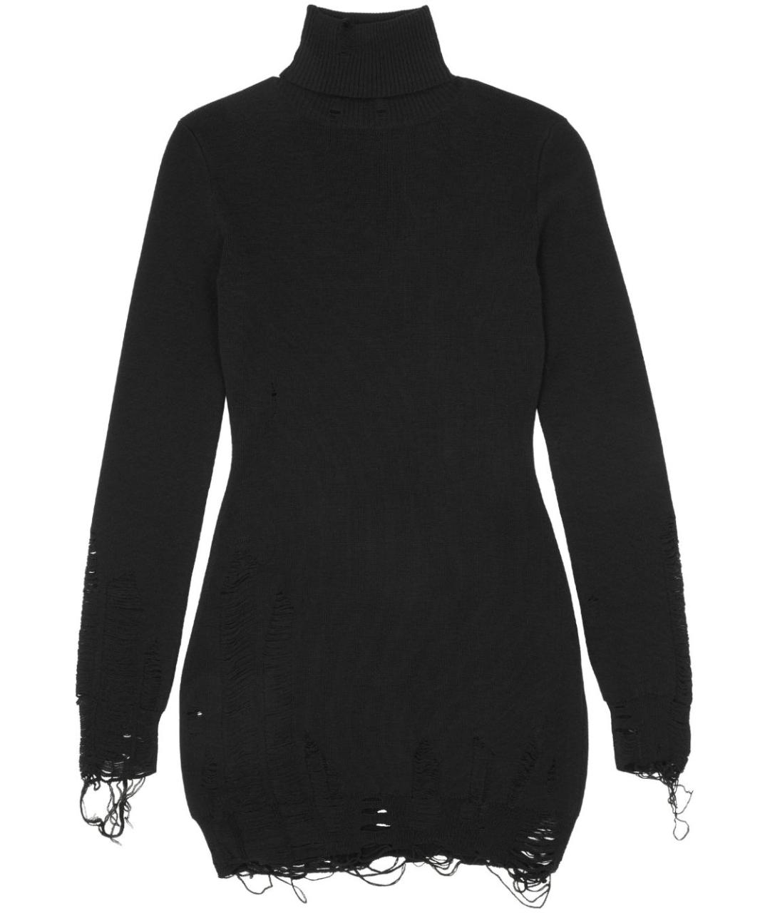 MM6 MAISON MARGIELA Черное шерстяное повседневное платье, фото 1