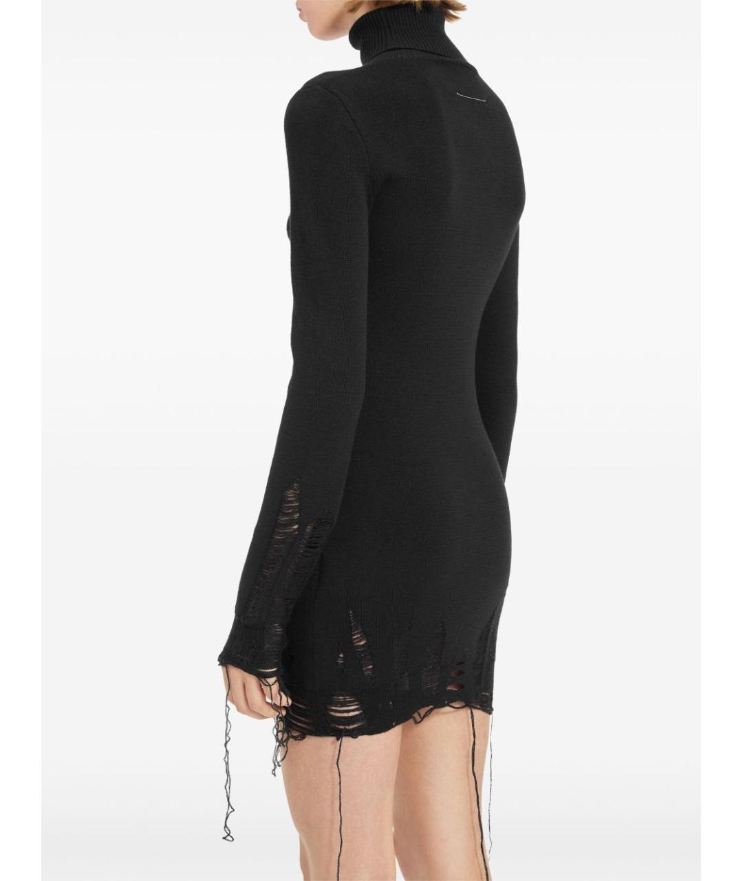 MM6 MAISON MARGIELA Черное шерстяное повседневное платье, фото 5