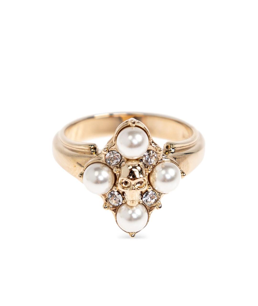 ALEXANDER MCQUEEN Золотое латунное кольцо, фото 1