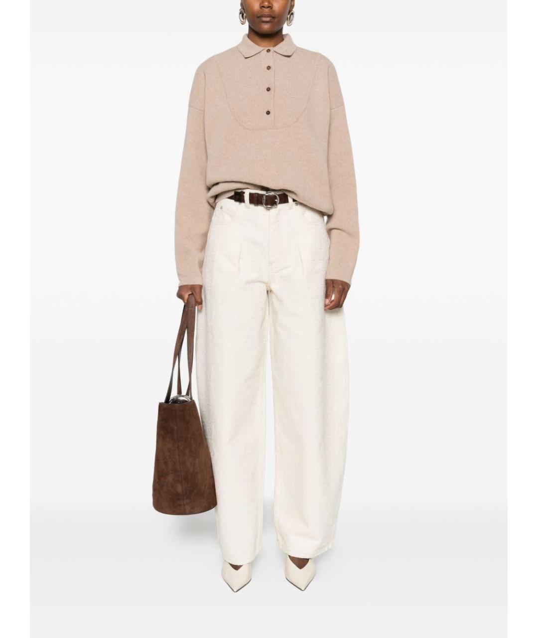 JACQUEMUS Бежевый шерстяной джемпер / свитер, фото 3