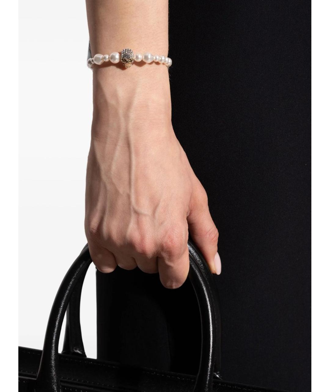 ALEXANDER MCQUEEN Золотой латунный браслет, фото 3