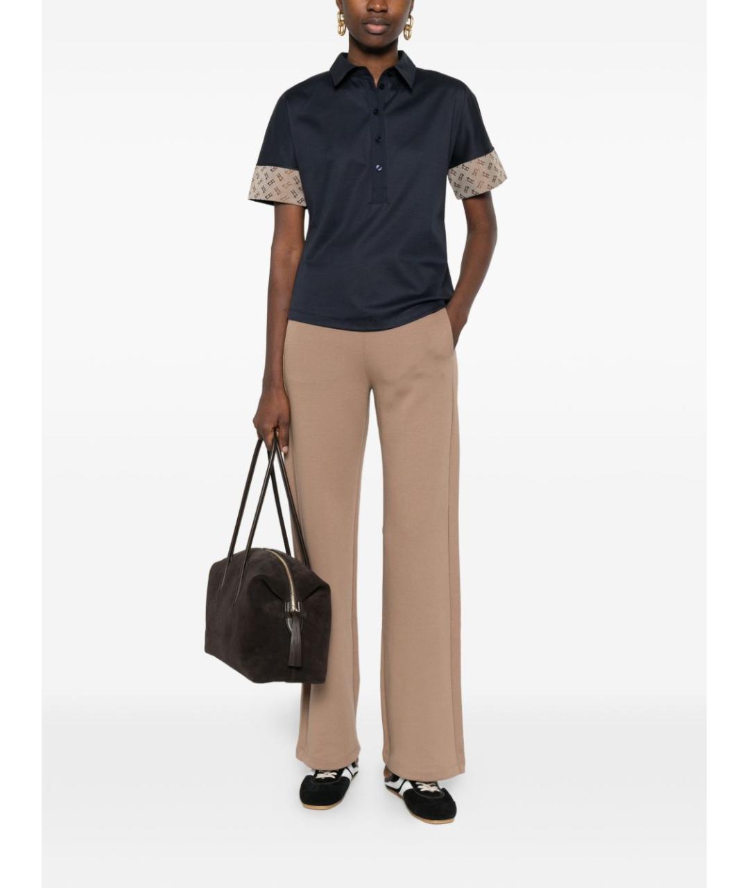 HERNO Синяя хлопковая футболка, фото 5