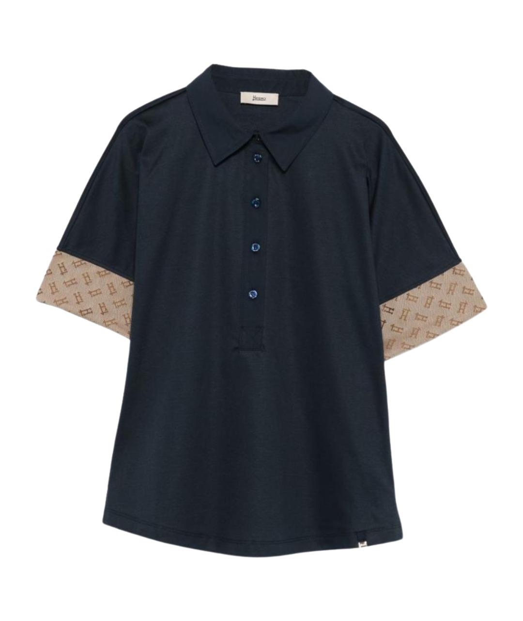 HERNO Синяя хлопковая футболка, фото 1