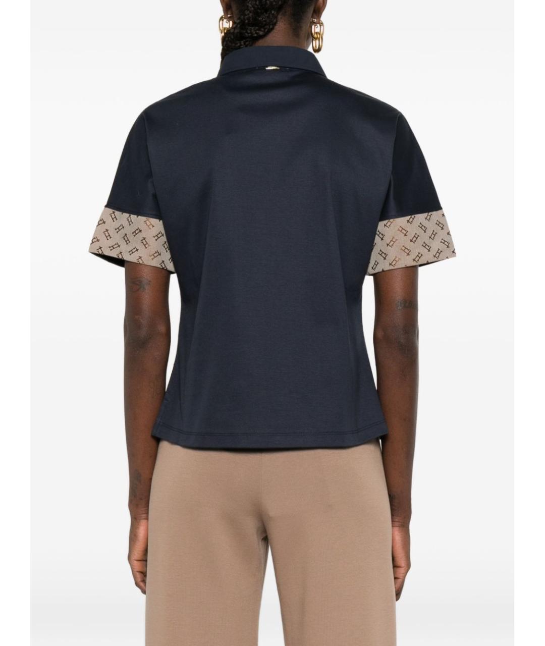 HERNO Синяя хлопковая футболка, фото 2