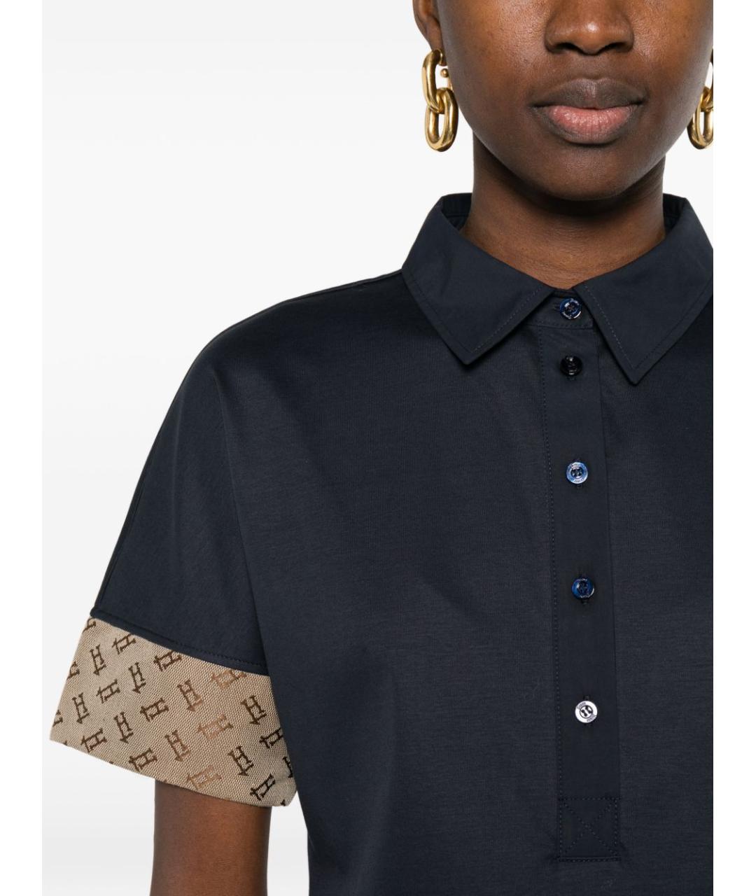 HERNO Синяя хлопковая футболка, фото 3