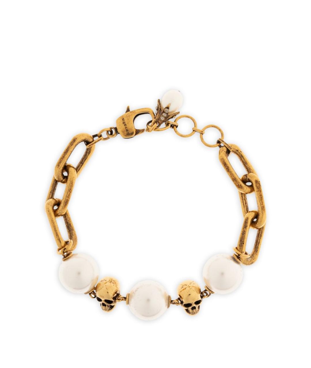 ALEXANDER MCQUEEN Золотой латунный браслет, фото 1