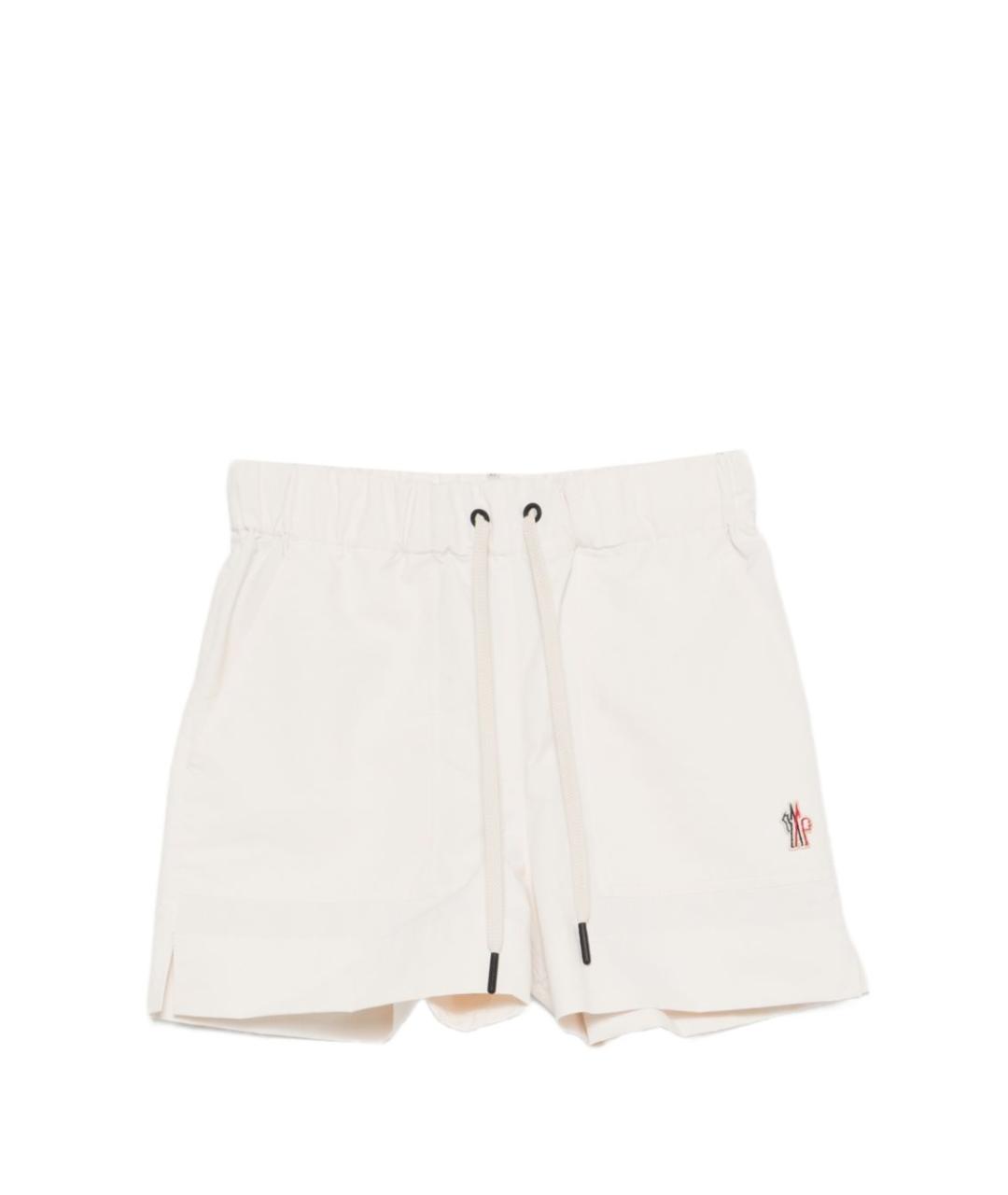 MONCLER GRENOBLE Белые полиэстеровые шорты, фото 1
