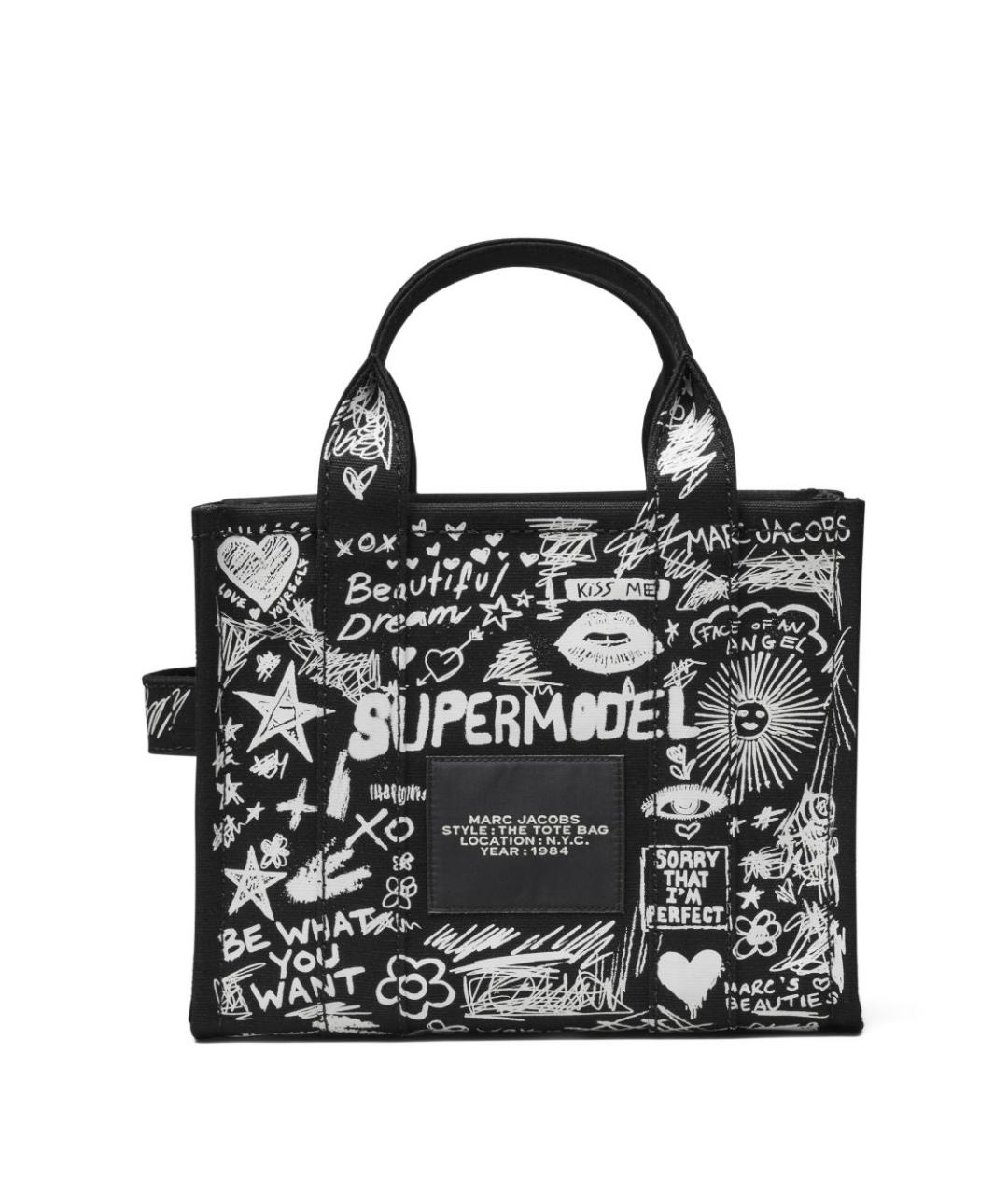 MARC JACOBS Черная тканевая сумка тоут, фото 4